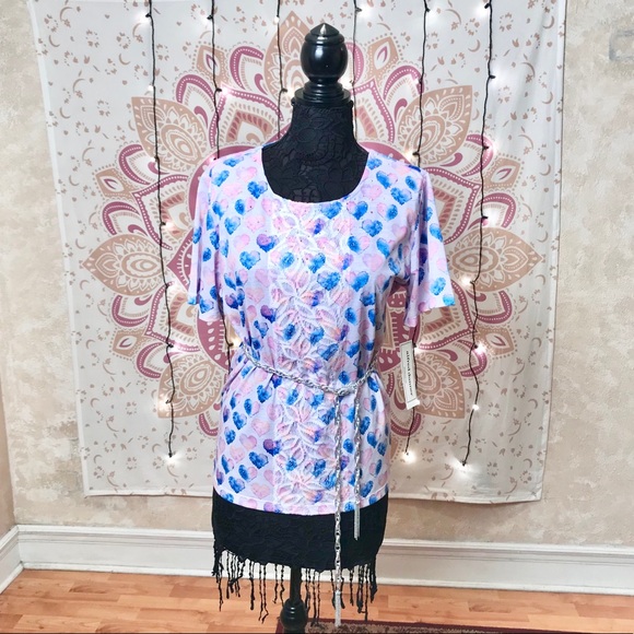 Alfred Dunner Valentine’s Day Heart Top Scoop Neck